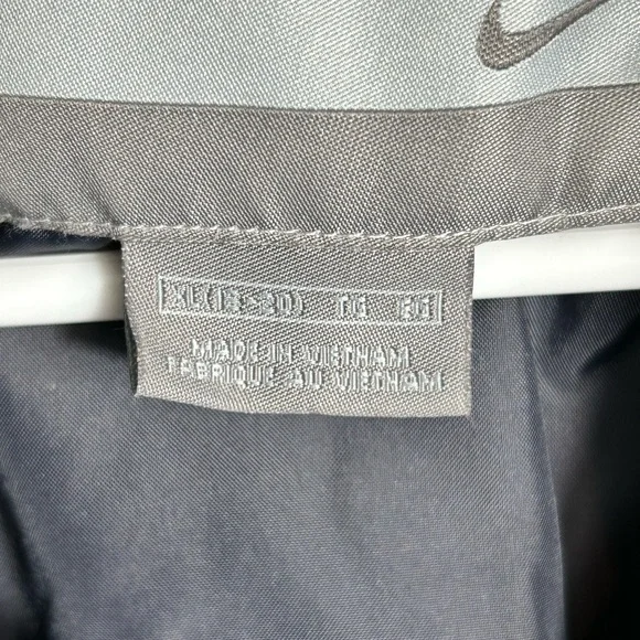 Nike Blue and Gray Puffer Jacket with High Collar - Picture 4 of 5